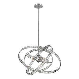 Saturn 24'' Wide 6-Light Chandelier - Chrome 1
