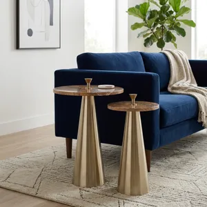 LOCHSHAW SET OF 2 GOLD TABLE 22 (IN) 2