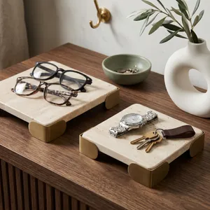JANEVIEW SET OF 2 IVORY TRAY 2 (IN) 2