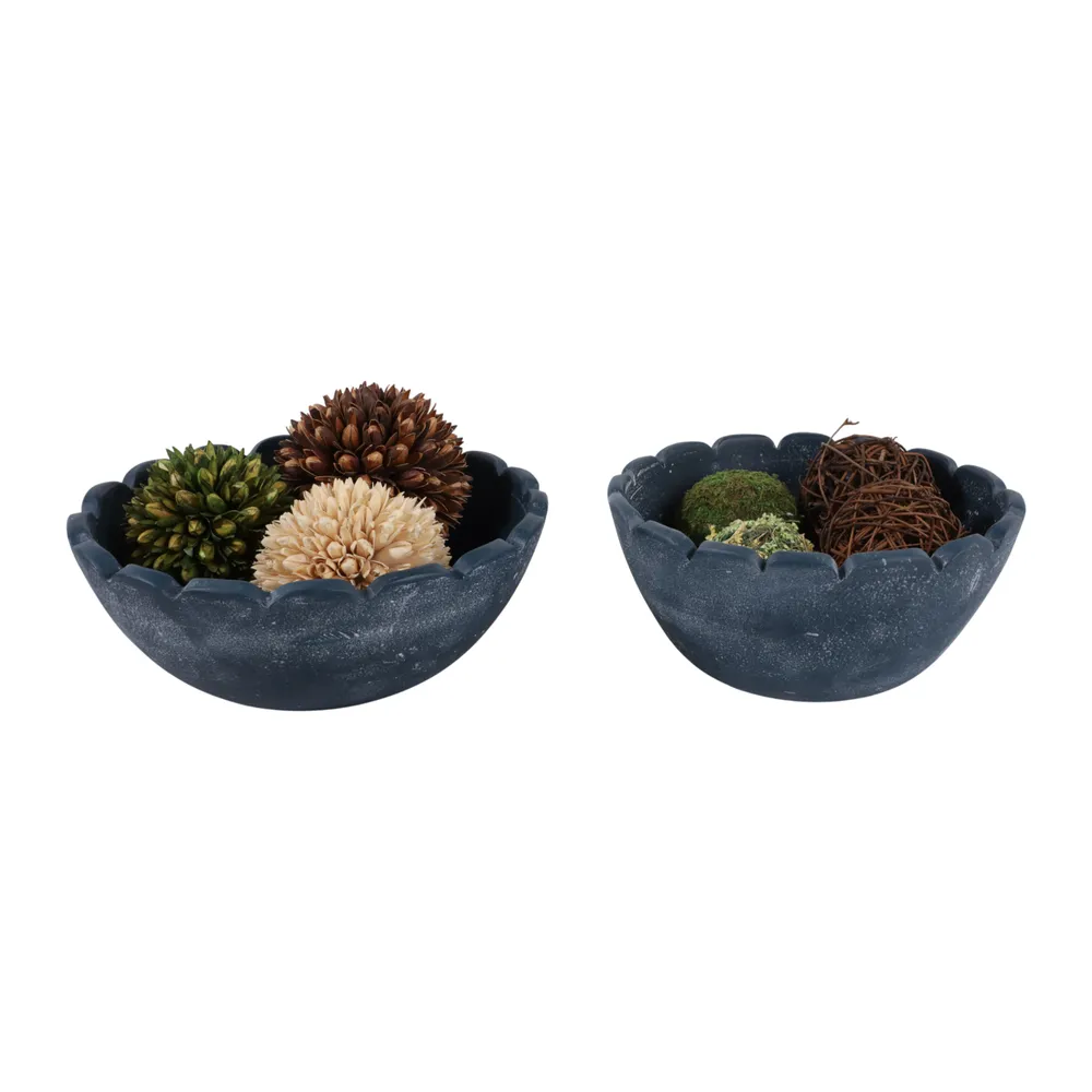 BAKERMORE SET OF 2 BLUE BOWLS 5 (IN)