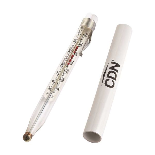 CDN Thermometer, Column Candy & Deep Fry, White