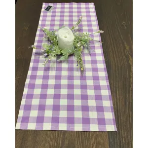 Purple Check Runner 14x56in 1