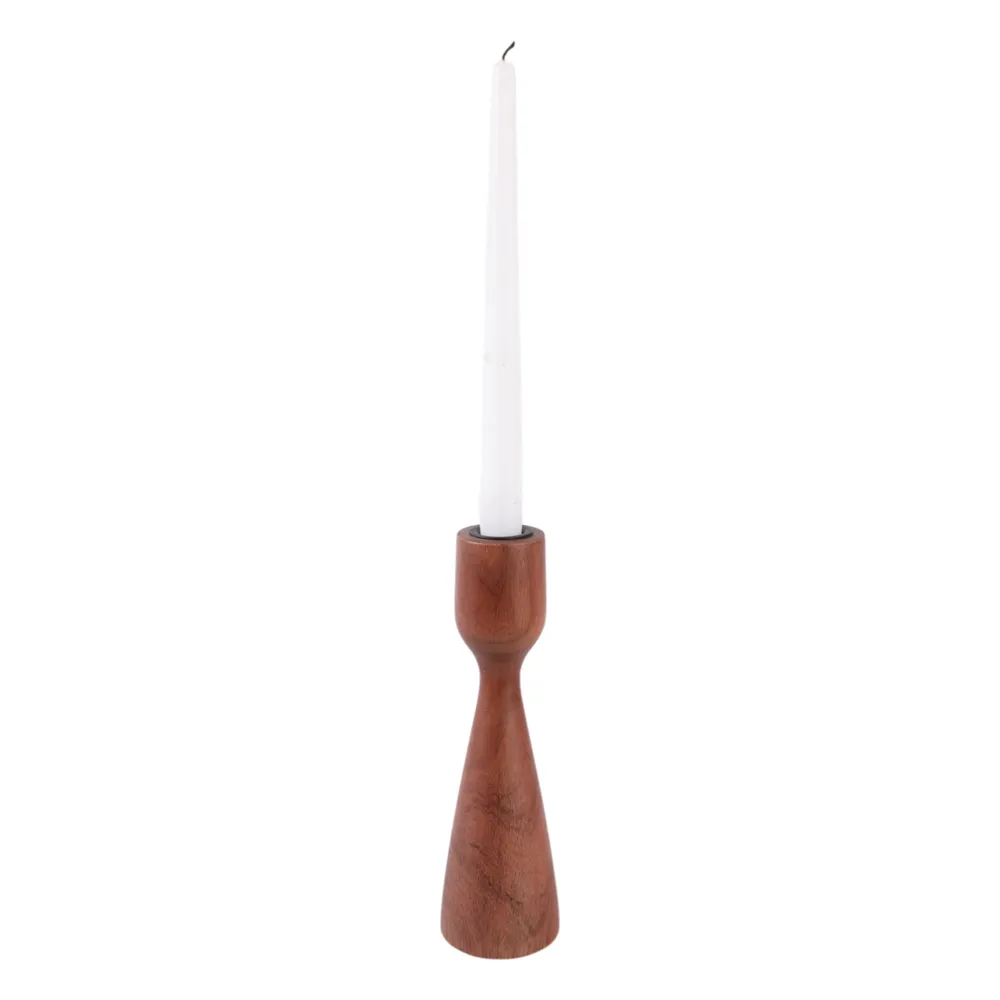 FARLEYSIDE BROWN CANDLE HOLDER 10 (IN)