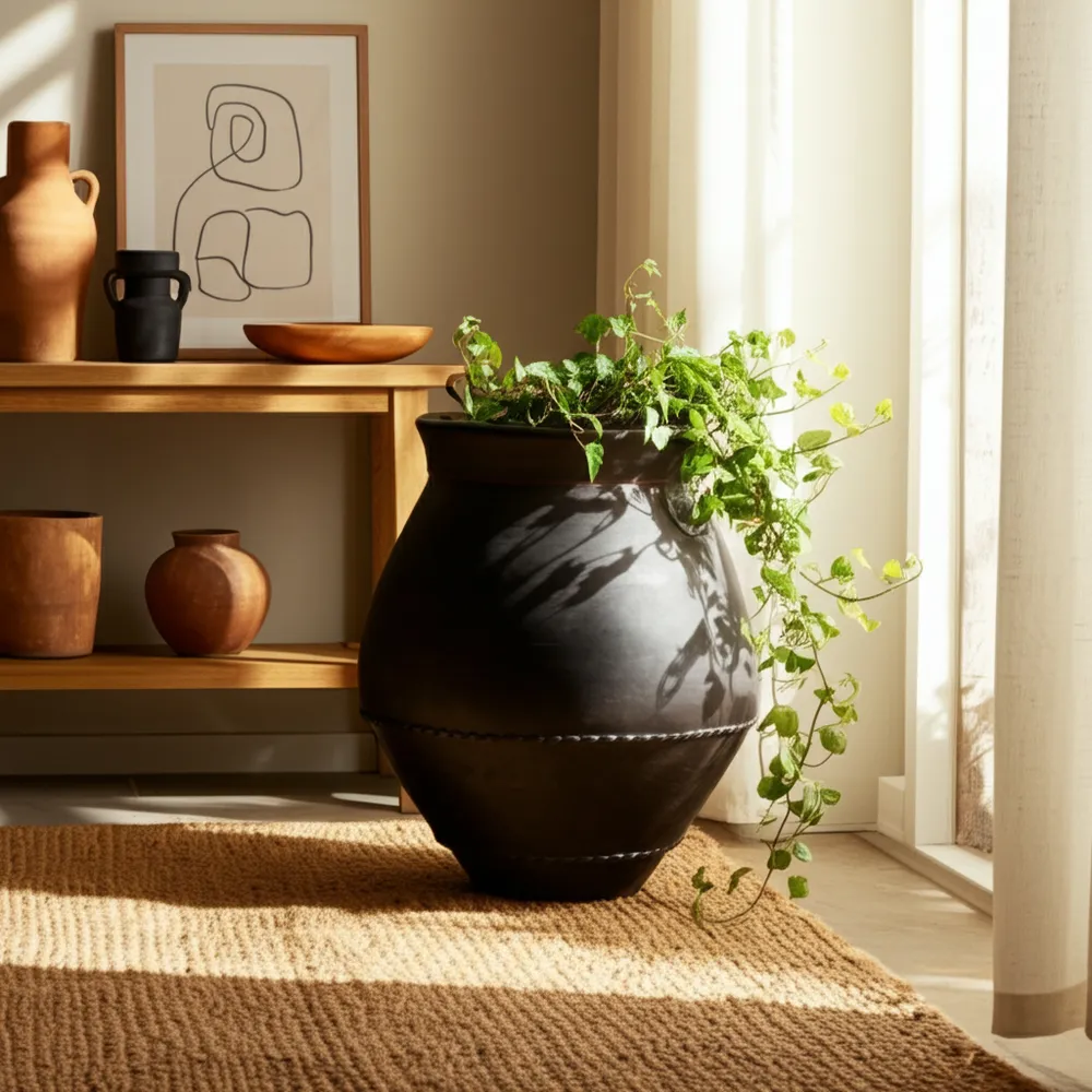 LARKVIEW BLACK VASE 20 (IN)
