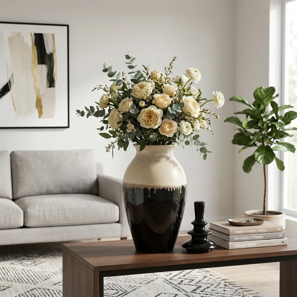 TARYNPARK WHITE VASE 24 (IN)