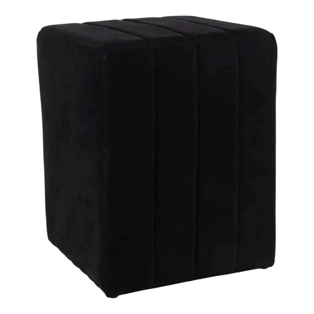 KENDALLVIEW BLACK OTTOMAN 19 (IN)