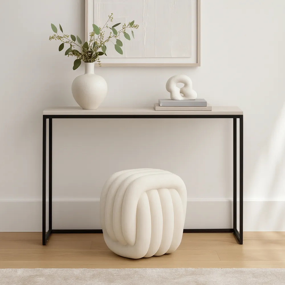 BRAEGATE WHITE STOOL 18 (IN)