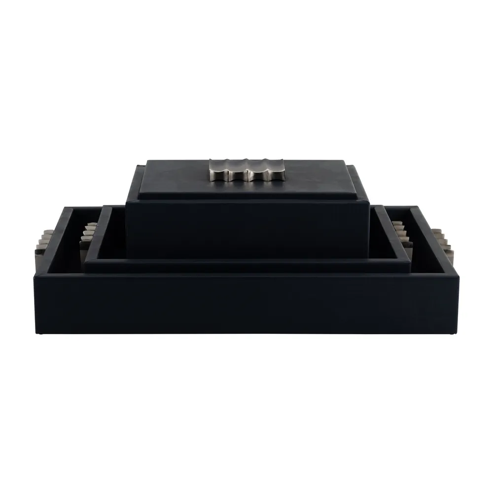 FORRESTMILL SET OF 2 BLUE TRAY 3 (IN)