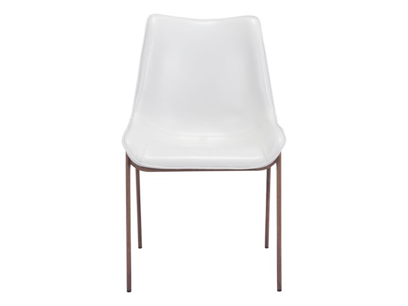 Magnus Dining Chair White & Walnut 4