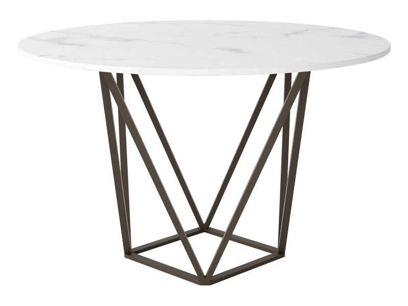 Tintern Dining Table White & Antique Bronze 4