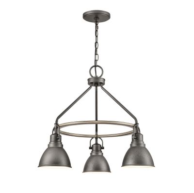 North Shore 24″ Wide 3-Light Outdoor Pendant - Iron