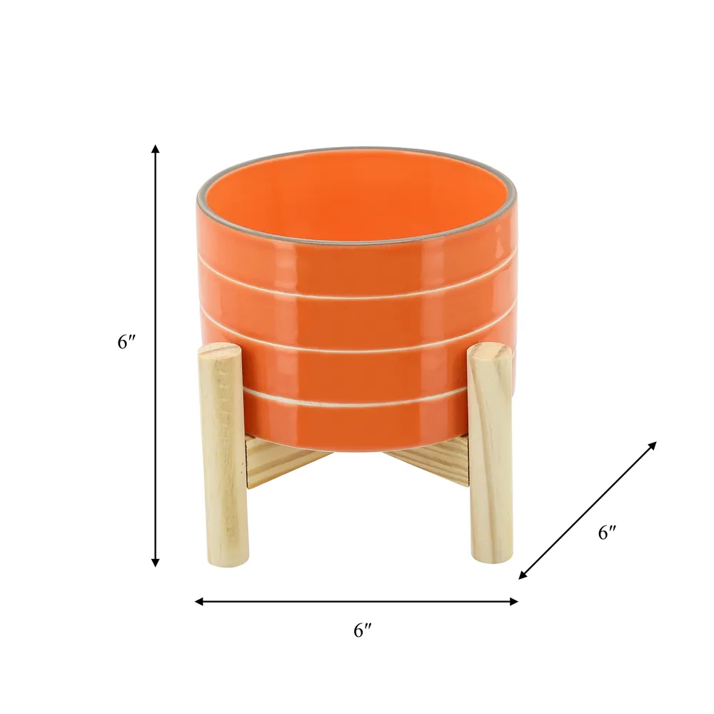 PEYTONFORD ORANGE PLANTER 6 (IN)