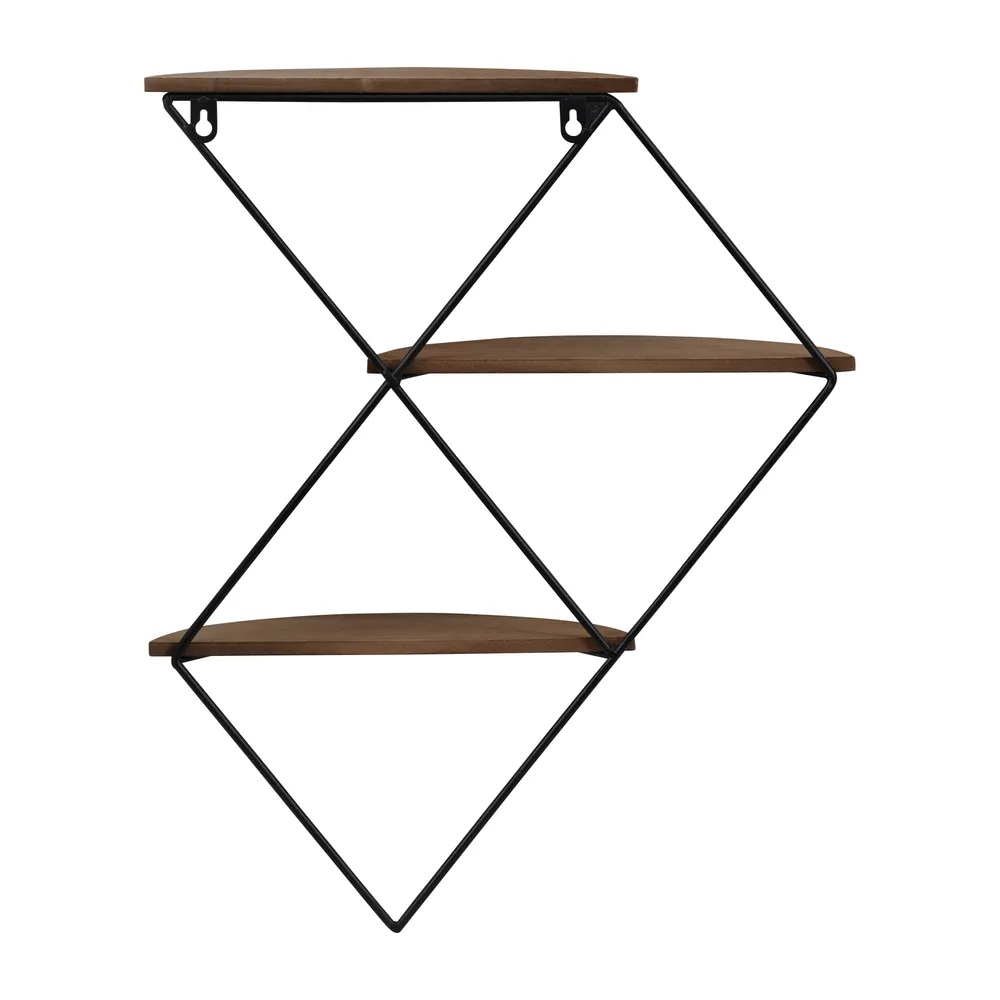 WALTBEACH BROWN WALL SHELF 21 (IN)