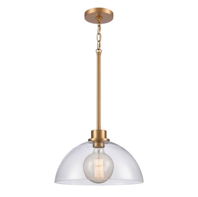 Julian 14″ Wide 1-Light Pendant - Brushed Gold