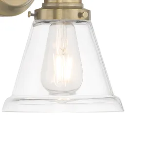 Alden 10.25'' High 1-Light Sconce - Antique Brass Clear 4