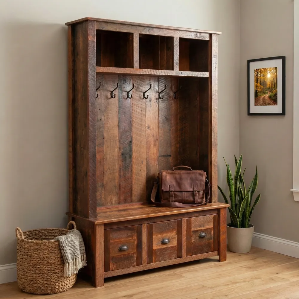 Barnwood Entry Locker Unit