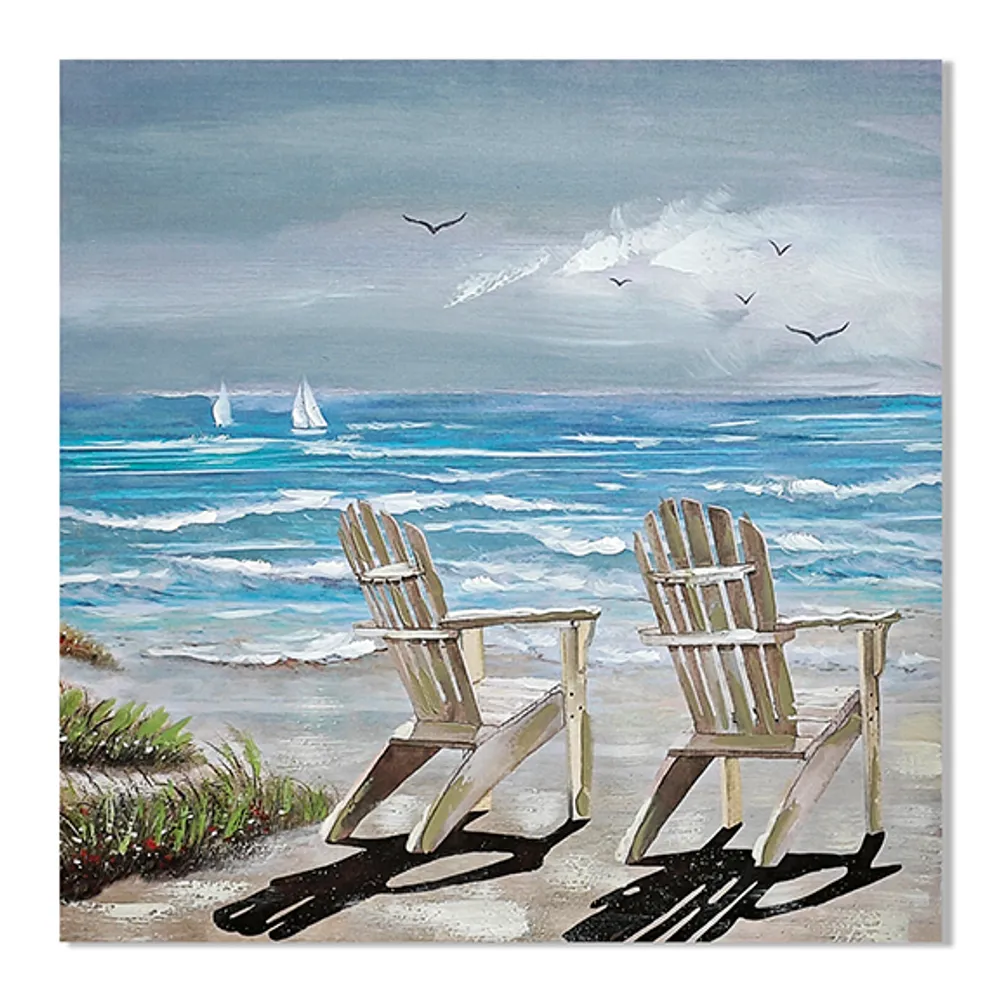 23-1/2" BEACH SCENE CANVAS ART