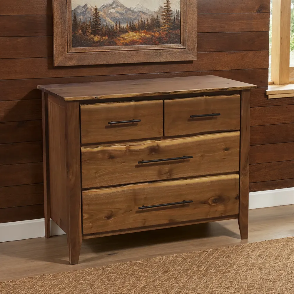 Heartland Walnut Four Drawer LOW BOY- Premium