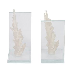 HEMMINGFORD SET OF 2 WHITE BOOKENDS 8 (IN) 6