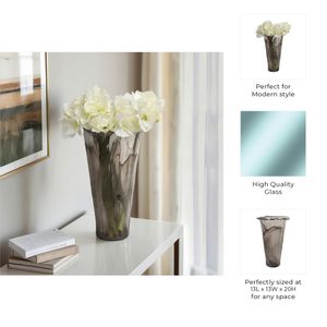 FARGOBURN BROWN GLASS VASE 20 (IN) 9
