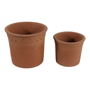 COOPERBEACH SET OF 2 RED PLANTER 8 (IN) 6
