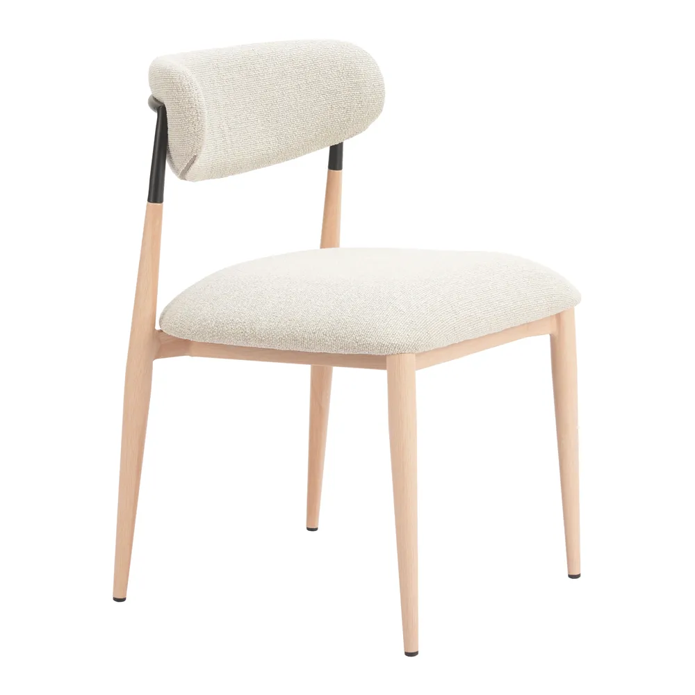 Equinox Armless Dining Chair Oyster Gray & Natural