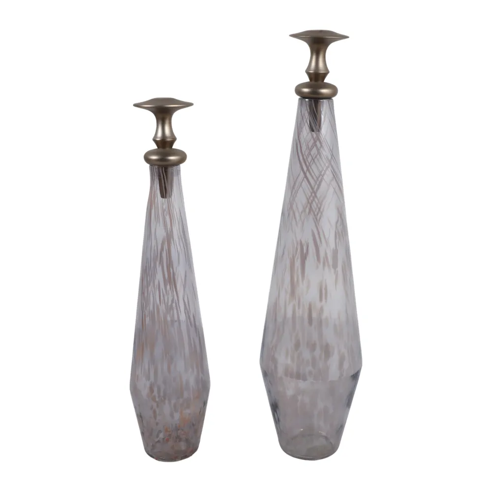 MORTONWELL SET OF 2 WHITE JARS 19 (IN)
