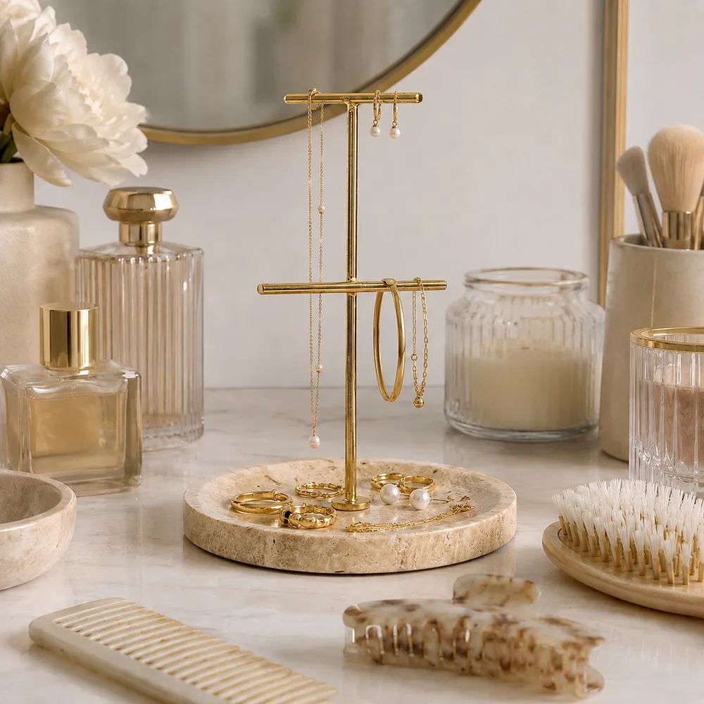 HEWITTMOOR TAN JEWELRY STAND 8 (IN)