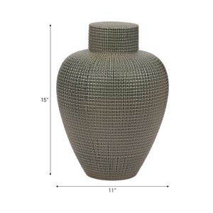 ELTONRIDGE GREEN VASE 15 (IN) 9