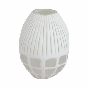 WOODSONWORTH WHITE GLASS VASE 11 (IN) 4
