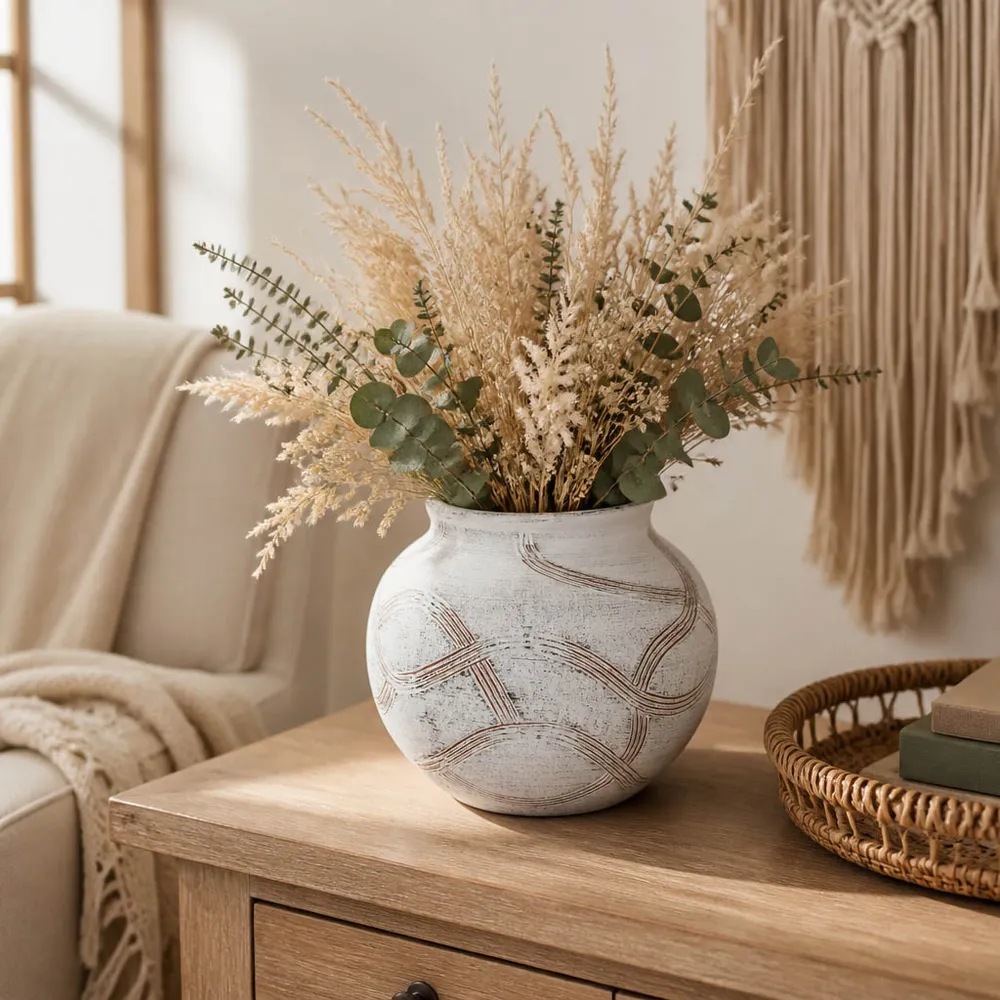 OLIVERWORTH WHITE VASE 7 (IN)