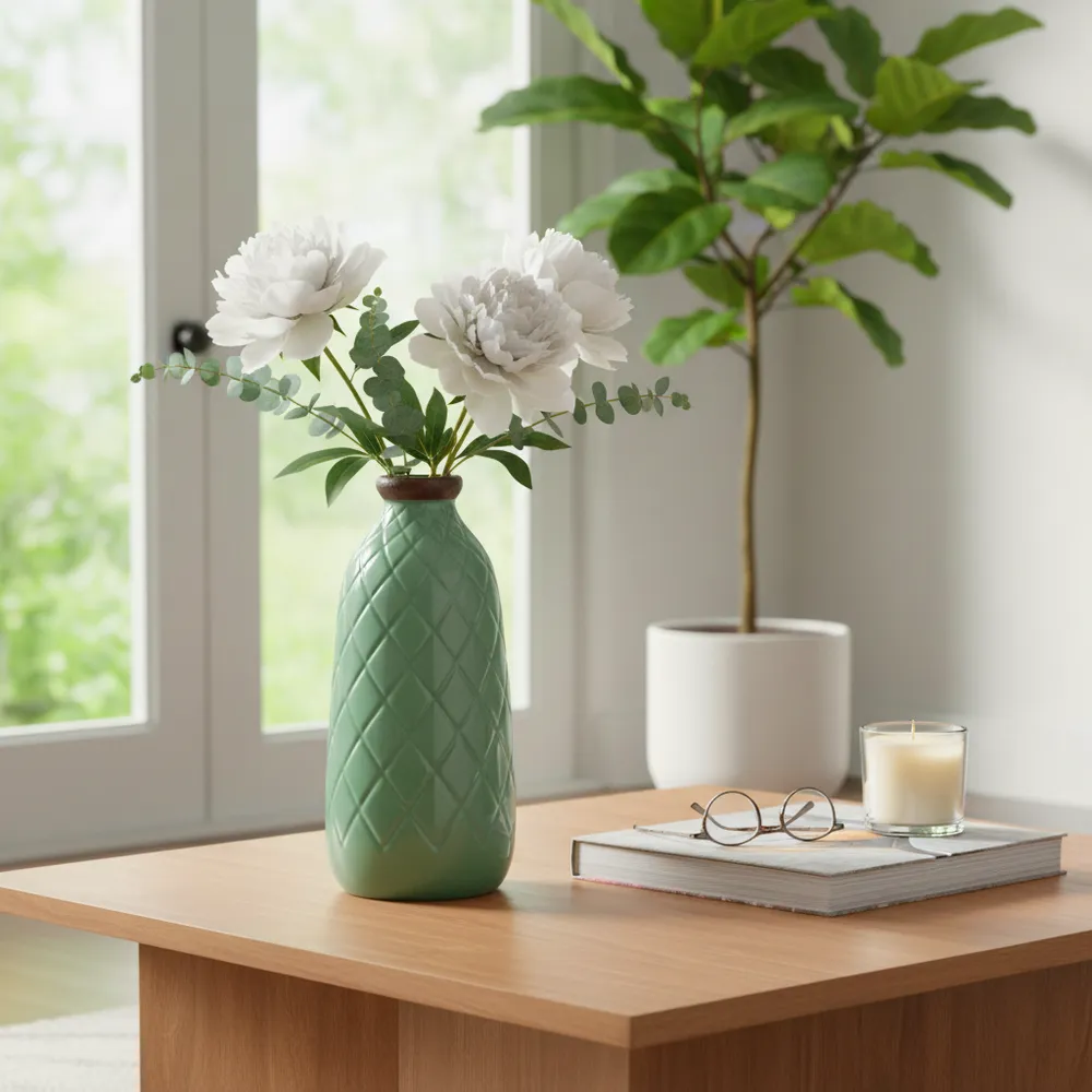 EMMONSFORD GREEN VASE 12 (IN)