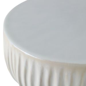 LEONAMILL WHITE GARDEN STOOL 19 (IN) 7