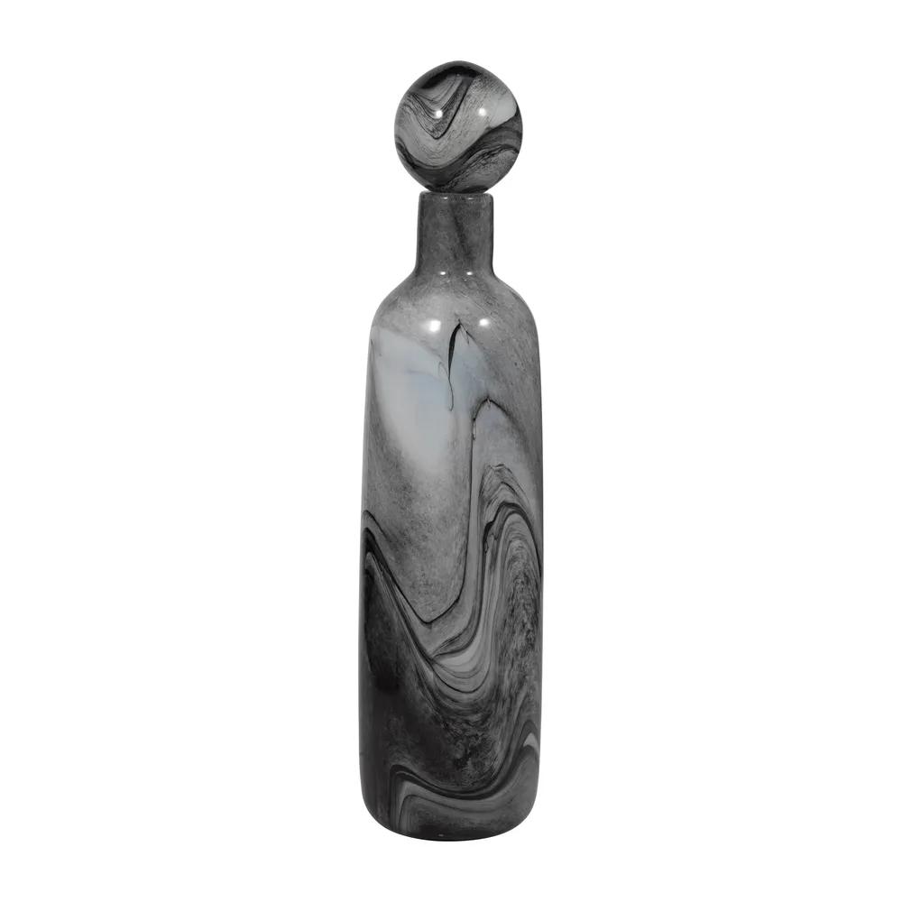 GRIFFINRIDGE GRAY GLASS VASE 22 (IN)