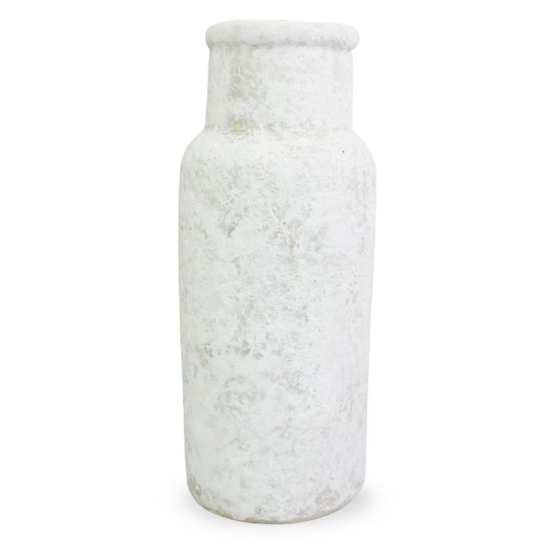 MILK JUG VS 3X3X8IN RSTC WHT