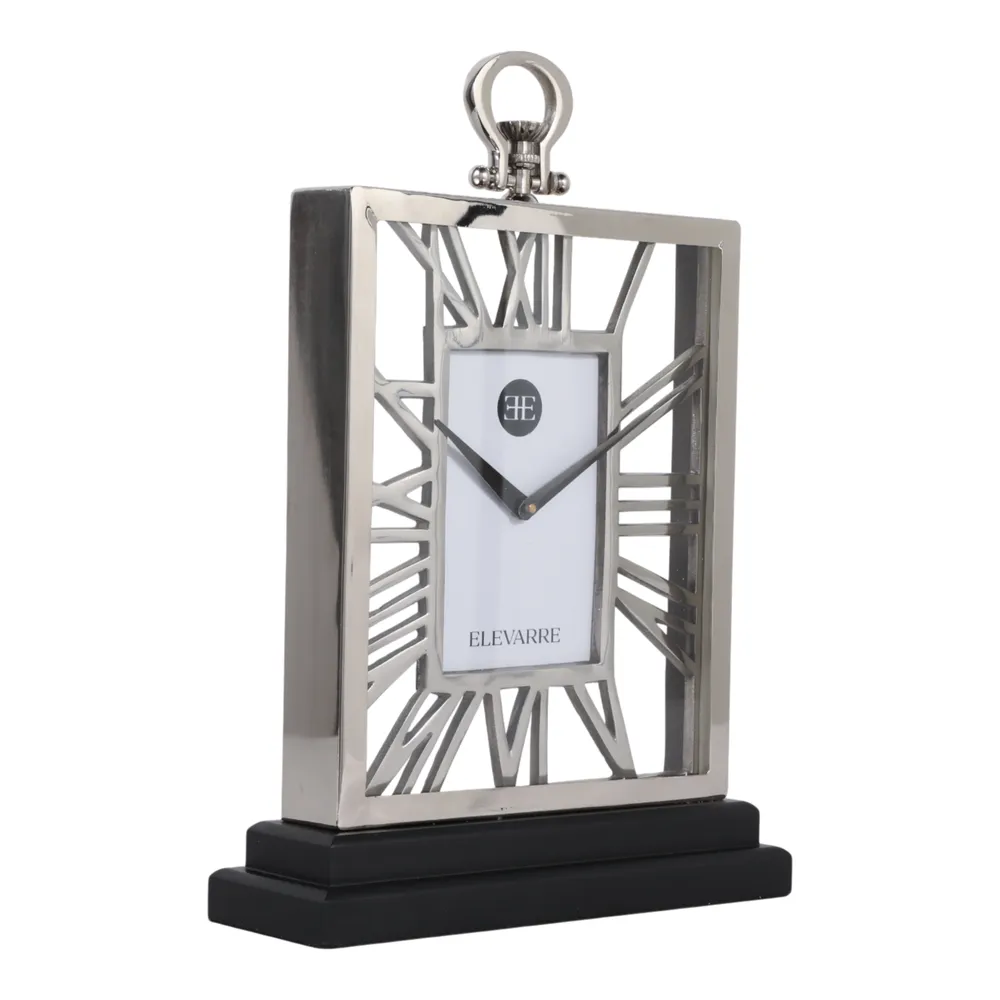 LARKHAVEN SILVER CLOCK 17 (IN)