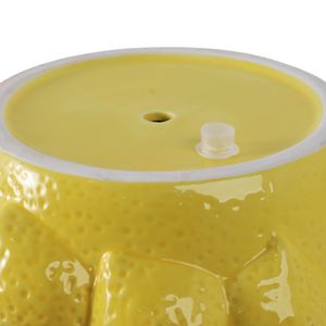 8" LEMONS FLOWER POT, YELLOW 8