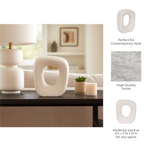 10" SHORT ROUGH OPEN CUT-OUT OBJECT, WHITE 10