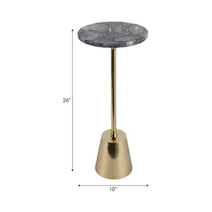 CONNORCROSS GOLD ACCENT TABLE 25 (IN) 8
