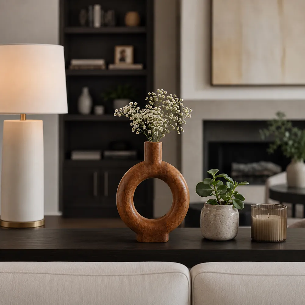 DRAPERWELL BROWN VASE 10 (IN)