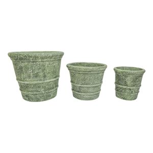 DORSETWELL SET OF 3 GREEN PLANTER 13 (IN) 1