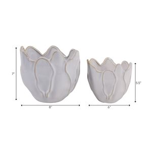 DRYDENRUN SET OF 2 IVORY PLANTER 7 (IN) 10