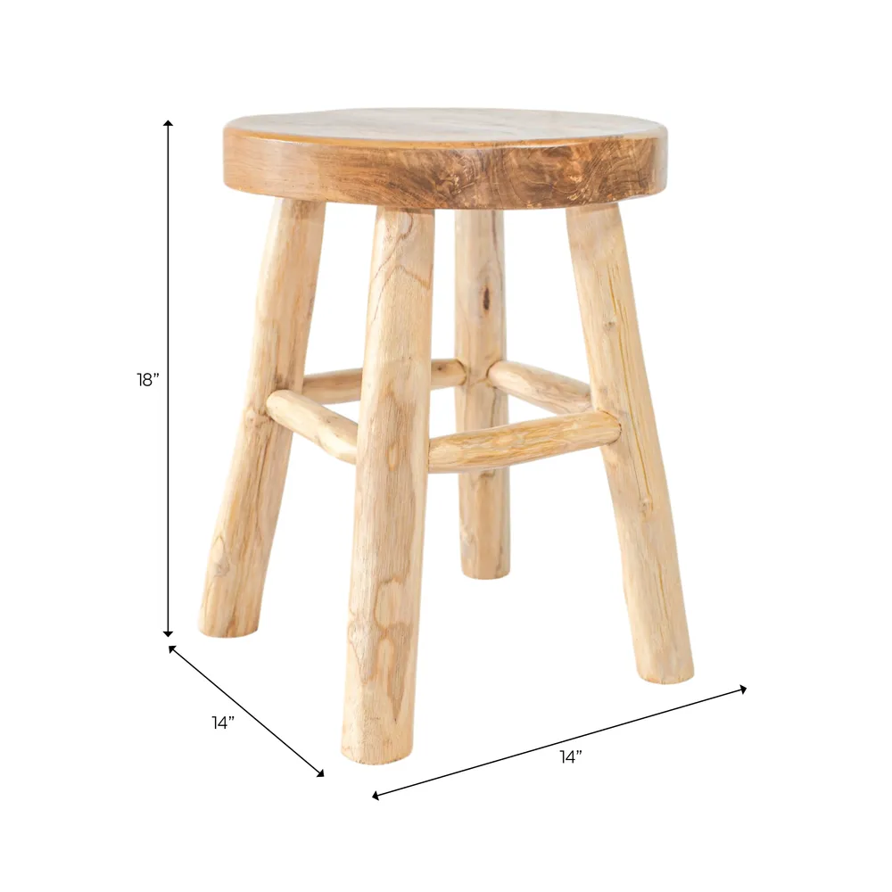 HARDENHAM BROWN STOOL 18 (IN)