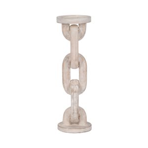 CARVERBURN WHITE CANDLE HOLDER 14 (IN) 5