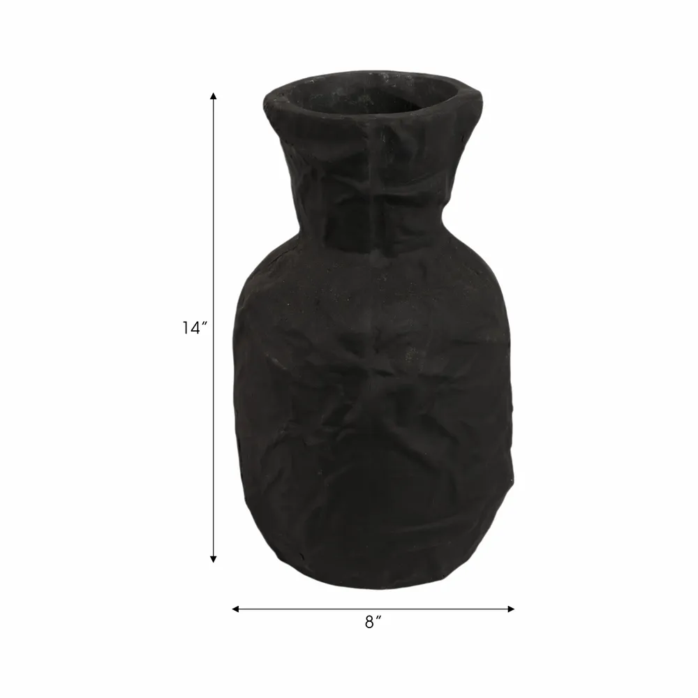 DUNLAPCLIFF BLACK VASE 14 (IN)