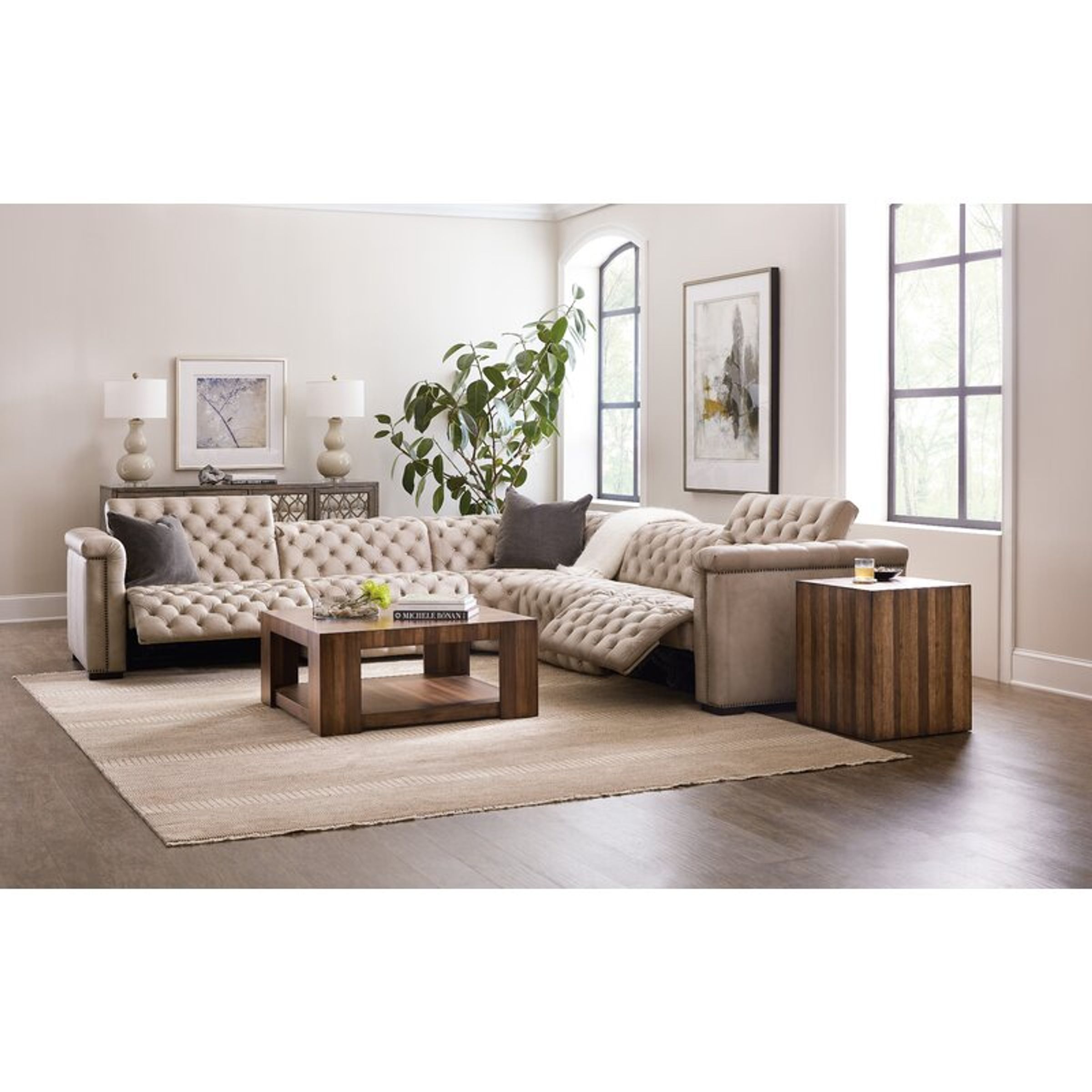 3 - Piece Leather Power Reclining Sectional