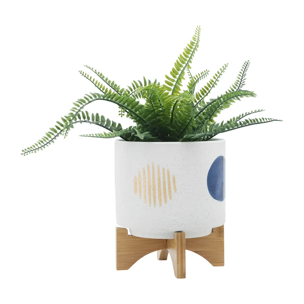 BLAINEWICK SET OF 2 WHITE PLANTER 11 (IN)