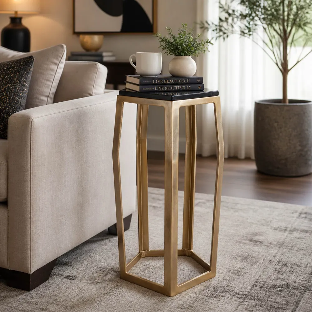 HANNAHVALE GOLD TABLE 26 (IN)