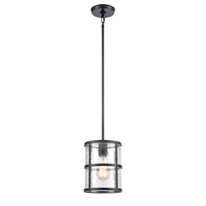 Solace 7'' Wide 1-Light Mini Pendant - Matte Black 1
