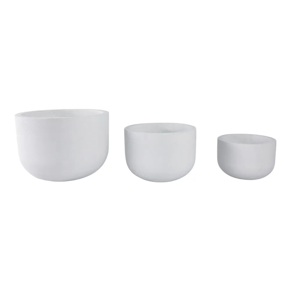 KIRA SET OF 3 WHITE PLANTER 11 (IN)